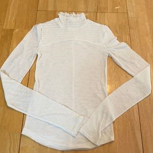 We the Free Caroline Mock Neck Top White Size XS